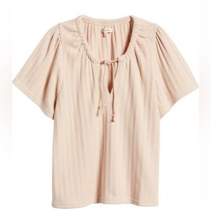 Madewell Pointelle Tie Neck Tunic